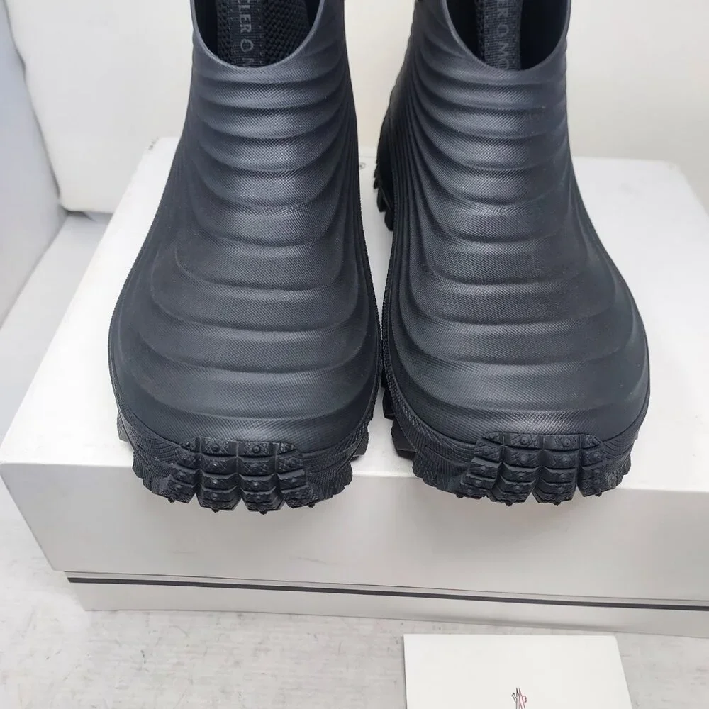 Moncler MENS Black Acqua High Top Rain Boot